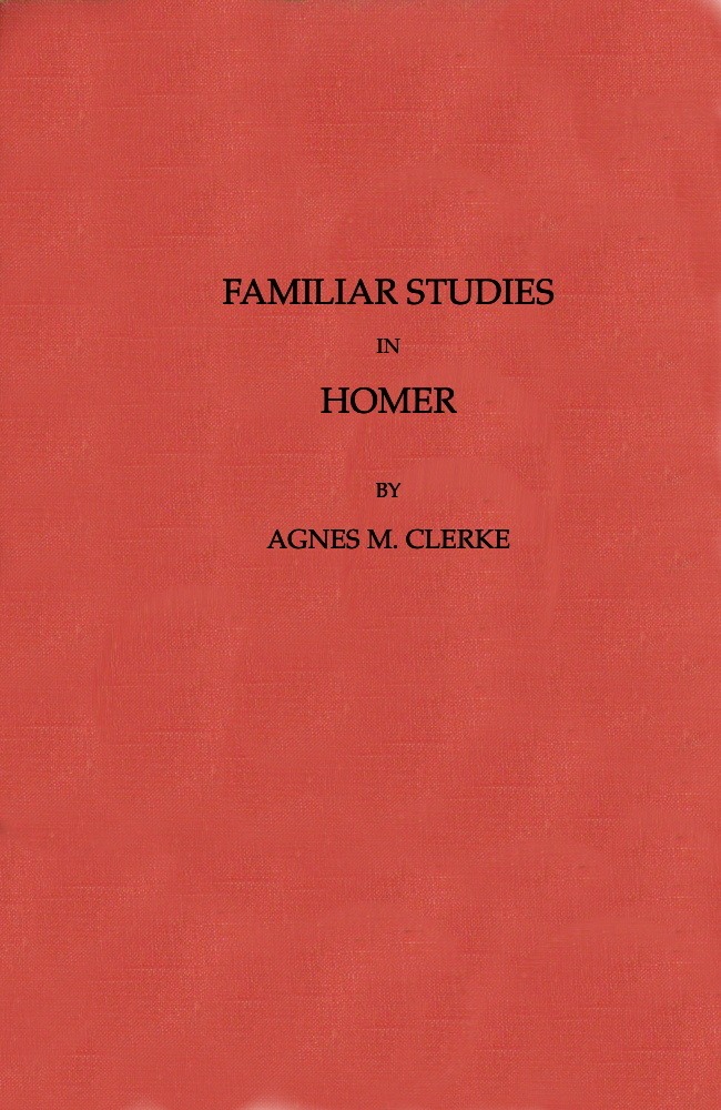 Familiar Studies in Homer 표지