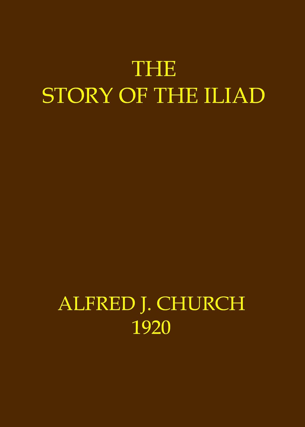 The story of the Iliad 표지