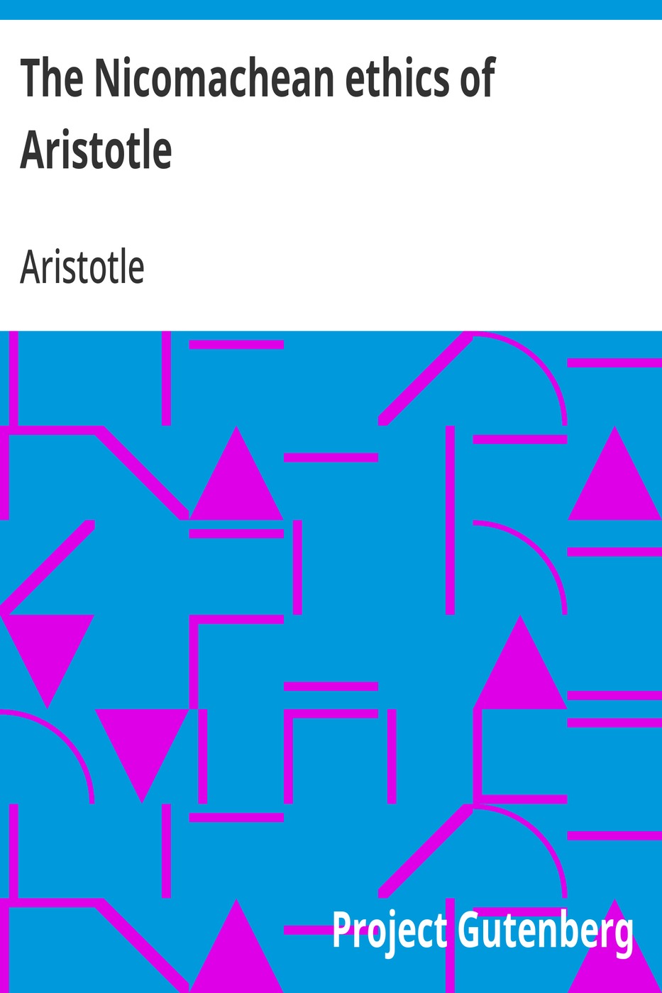 The Nicomachean ethics of Aristotle 표지