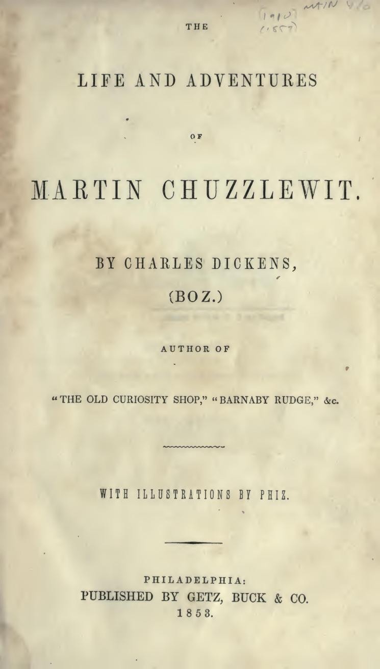 Martin Chuzzlewit 표지